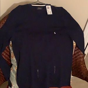 Polo Sweater Men’s medium Navy blue New